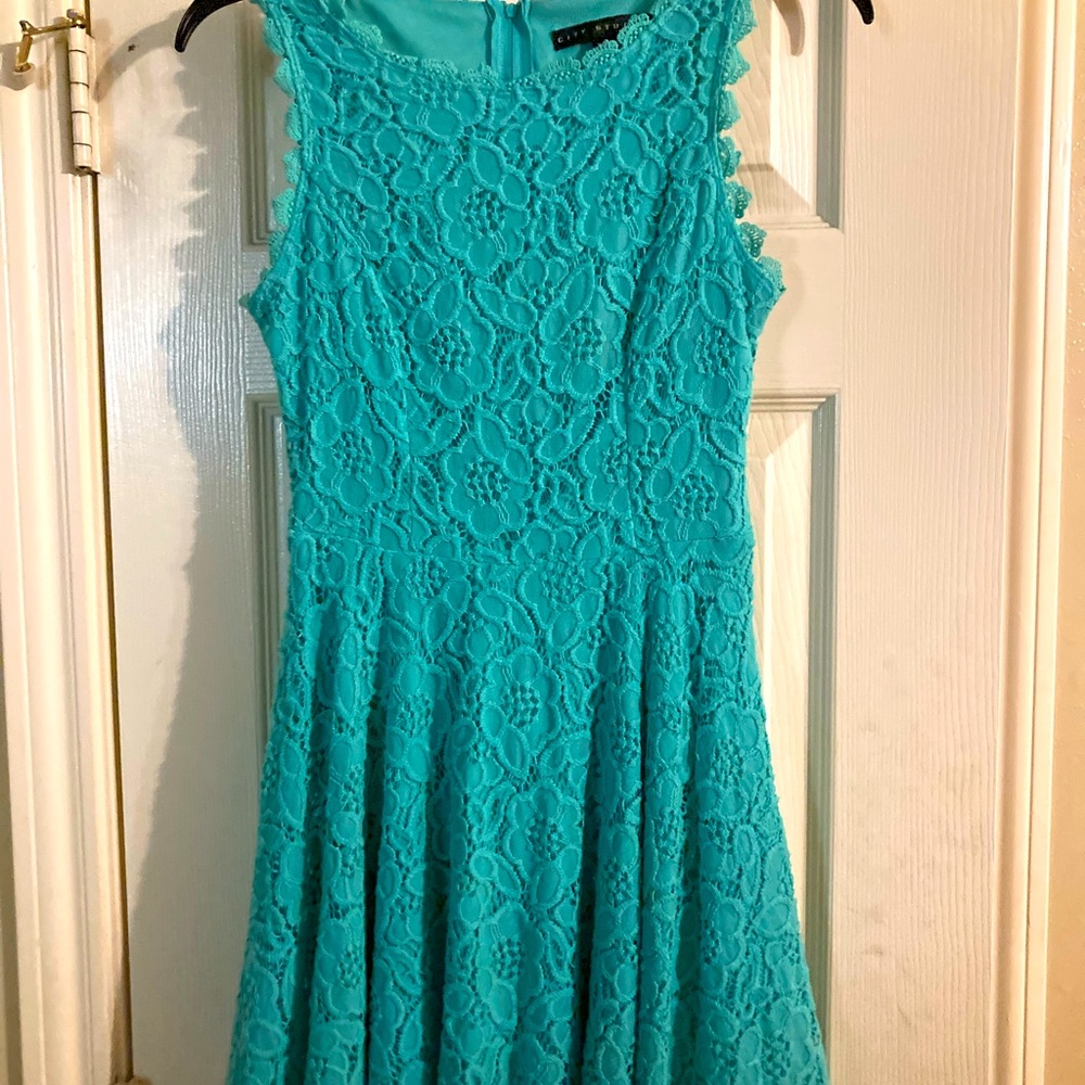 Juniors Teal Dress